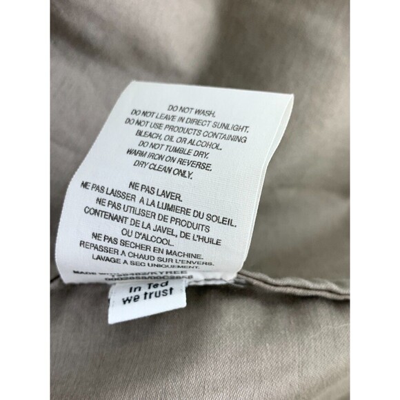 Ted Baker Ruffle Trench Coat Belted Jacket Button Collared Gray Cotton Womens 4 - Picture 11 of 15